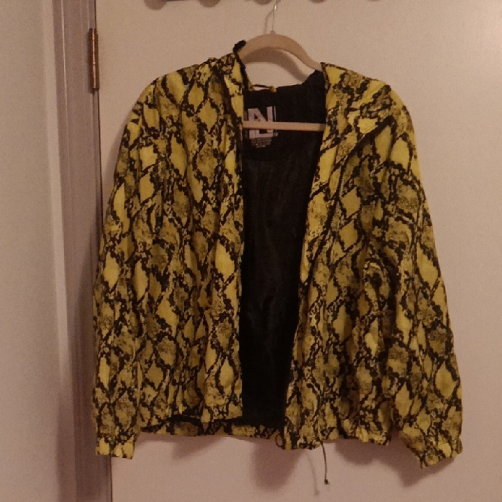 Yellow Snake Print Jacket